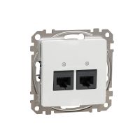 Gniazdo komputerowe podwójne RJ45 kat. 5e UTP, białe, Sedna Design & Elements | SDD111452 Schneider Electric