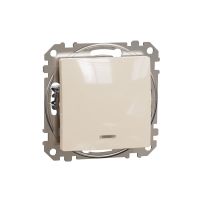 Łącznik 1-biegunowy z sygnalizacją załączenia, beżowy, Sedna Design & Elements | SDD112101N Schneider Electric