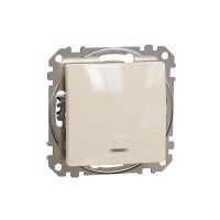 Łącznik krzyżowy z podświetleniem, beżowy, Sedna Design & Elements | SDD112107L Schneider Electric