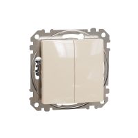 Łącznik podwójny schodowy, beżowy, Sedna Design & Elements | SDD112108 Schneider Electric
