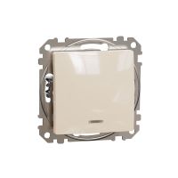 Przycisk 1-biegunowy z podświetleniem, beżowy, Sedna Design & Elements | SDD112111L Schneider Electric