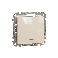 Przycisk schodowy z podświetleniem, beżowy, Sedna Design & Elements | SDD112116L Schneider Electric