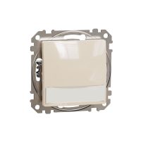 Przycisk 1-biegunowy z etykietą, podświetleniem, beżowy, Sedna Design & Elements | SDD112133L Schneider Electric