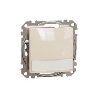 Przycisk z etykietą i podświetleniem (12V AC), beżowy, Sedna Design & Elements | SDD112143L Schneider Electric