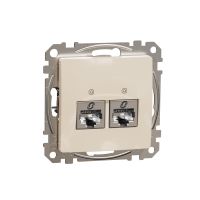 Gniazdo komputerowe podwójne RJ45 kat. 5e STP, beżowy, Sedna Design & Elements | SDD112452S Schneider Electric