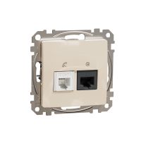 Gniazdo komputerowe-telefoniczne (kat. 5e UTP), beżowy, Sedna Design & Elements | SDD112458 Schneider Electric