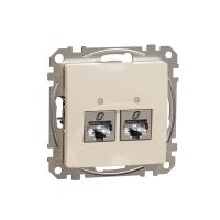 Gniazdo komputerowe podwójne RJ45 kat. 6 STP, beżowy, Sedna Design & Elements | SDD112462S Schneider Electric
