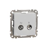 Gniazdo R/TV przelotowe (10dB), srebrne aluminium, Sedna Design & Elements | SDD113478R Schneider Electric