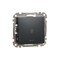 Przycisk 1-biegunowy "światło" z podświetleniem, czarny antracyt, Sedna Design & Elements | SDD114132L Schneider Electric