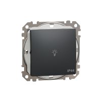 Przycisk "światło" IP44, czarny antracyt, Sedna Design & Elements | SDD214132 Schneider Electric