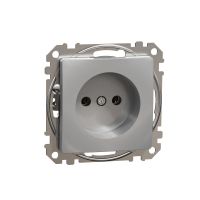 Gniazdo 2P, Sedna Design & Elements, srebrne aluminium | SDD113035 Schneider Electric