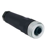 Złącze żeńskie M12 proste 5-pinowe dławica Pg7 metal | XZCC12FDM50B TMSS France