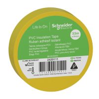 Taśma izolacyjna, szerokość 19mm, długość 33m żółta, 2420111, Thorsman | 2420111 Schneider Electric