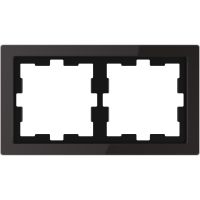 Ramka Merten D-Life  2-krotna, czerń onyksowy | MTN4020-6503 Schneider Electric