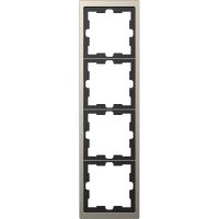 Ramka Merten D-Life  czterokrotna, nikiel | MTN4040-6550 Schneider Electric