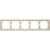 Ramka Merten D-Life  pięciokrotna, piasek sahary | MTN4050-6533 Schneider Electric