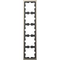 Ramka Merten D-Life  pięciokrotna, nikiel | MTN4050-6550 Schneider Electric