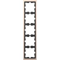 Ramka Merten D-Life  pięciokrotna, szampan metalik | MTN4050-6551 Schneider Electric
