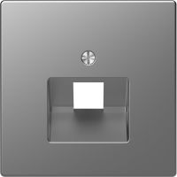 Płytka centralna gniazda, Merten, D-Life,RJ45 ukośnego, stal nierdzewna | MTN4521-6036 Schneider Electric