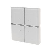 Przycisk szklany dotykowy 2-przyciskowy do instalacji tradycyjnych 230V, biały | GS2-AC-R-W F&F