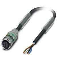 Kabel czujnika/urządzenia wykonawczego SAC-4P-10,0-PUR/M12FS-2L, 4-pinowy, czarno-szary (10m) | 1694839 Phoenix Contact