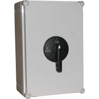 Rozłącznik izolacyjny 3-biegunowy, 160A, w obudowie z ABS z pokrętłem żółto-czerwonym | RSI-3160\OBAZC Spamel