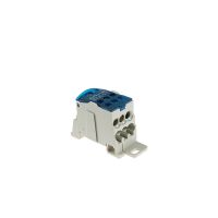 Blok rozdzielczy  UKK-125,Al/Cu,1x35mm2,1x16mm2,6x16mm2 na szynę TH,1000V AC/DC 125A szary/niebieski | 49.5125 Elektro-Plast Opatówek