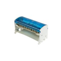 Blok rozdzielczy BRZ-2x11, uchylna klapka, na szynę TH 125A szary/niebieski  | 49.611 Elektro-Plast Opatówek