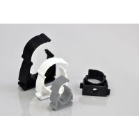 Uchwyt zamykany bezhalogenowy UZHF 20 (PP)  biały (50szt) | 03.203 Elektroplast Stróża