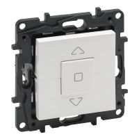 Łącznik sterowania roletami 3-pozycyjny - góra, stop, dół, 6AX - kolor biały Niloe Step | 863144 Legrand