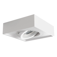 Oczko sufitowe MINI GORD DLP-50-W kwadratowy stop aluminium stal kolor biały 1XGx5,3/GU10 | 28780 Kanlux