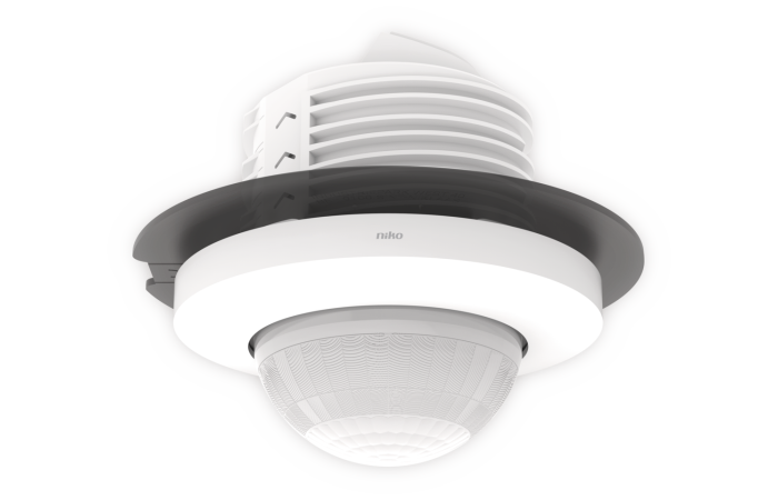 Czujnik ruchu M42LR, 230V, 1 kanał, 32-37 m, 360&deg;, SnapFit, podtynkowy, biały | 353-701111 WYGWAM POLSKA SP&Oacute;ŁKA