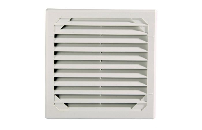 Filtr wylotowy, kratka wentylacyjna z filtrem GV 600/700 z uszczelką, otwór292x292mm,IP54,RAL7035 | GV600/700 Depro Components