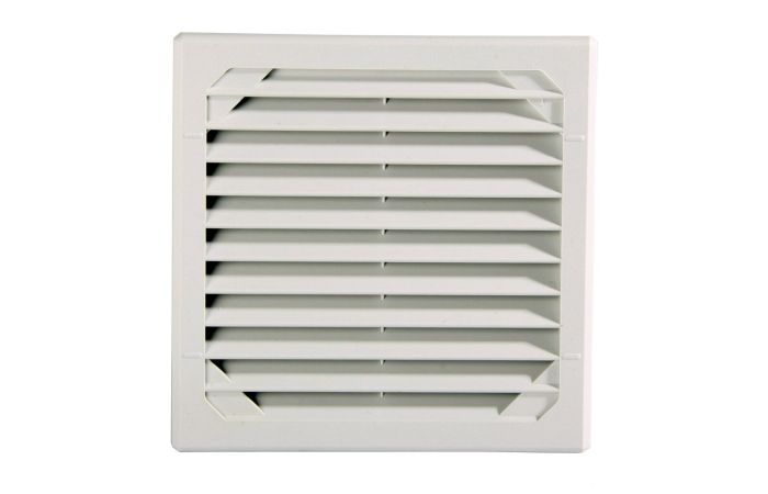 Filtr wylotowy, kratka wentylacyjna z filtrem GV 200 z uszczelką, otwór116x116mm,IP54,RAL7035 GN200 | GV200 Depro Components