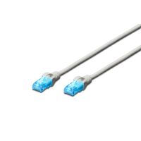 Patch cord RJ45/RJ45 U/UTP kat. 5e AWG 26/7 PVC szary (0,5m) | DK-1512-005 Assmann