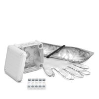 Puszka odgałęźna z żywicą 114x114x57, PP, jasnoszary, 7035 T 60 hars | 2010007 Obo Bettermann