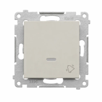 Przycisk „dzwonek” z podświetleniem LED, 10AX, szybkozłącza, kaszmirowy DD1L.01/42 Simon 54 | DD1L.01/42 Kontakt Simon