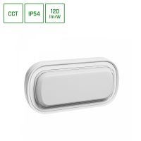 Oprawa PASTILO 15W 1650lm CCT 2700/4000/6000K IP54 IK10 266x137x47mm biała owalna wyb. barwy światła | SLI042002CCT_PW Wojnarowscy