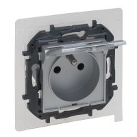 Gniazdo 2P+Z IP44, zaciski auto, z przesłoną, aluminium, NILOE STEP | 863336B Legrand