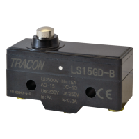 Wyłącznik krańcowy, krótki trzpień, ze zderzakiem 1×CO, 15A/250V AC, IP00 | LS15GD-B Tracon