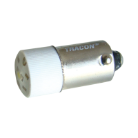 Żarówka sygnalizacyjna z LED, biała 230V AC/DC, Ba9s | NYGL-ACDC230W Tracon