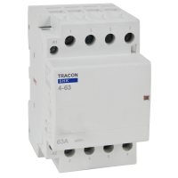 Stycznik instalacyjny 230V AC 50Hz 3 Mod 4×NO AC1/AC7a 63A | SHK4-63 Tracon