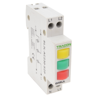 Modułowa lampka sygnalizacyjna LED, zielona/żółta/czerwona 3×230V AC | SLJL-AC230-SZP Tracon