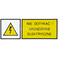 Tabliczka TZO 52X148S napis: Nie dotykać! Urządzenie elektryczne | E04TZ-01011220100 Ergom