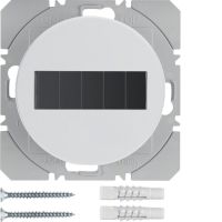 Przycisk radiowy 1-kr płaski z baterią słoneczną Berker.Net, biały, połysk, R.1/R.3 | 85655139 Hager