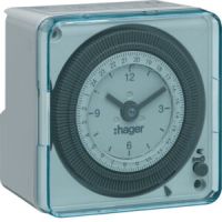 Zegar analogowy dobowy bez rezerwy chodu w obudowie 230V 1NO 16A | EH712 Hager