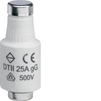 Wkładka bezpiecznikowa DTII/E27 wykonanie zwłoczne gG (Bi-Wtz) 25A 500VAC | LE2725 Hager
