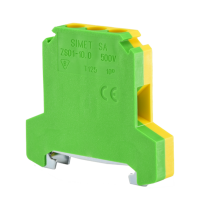 Złączka szynowa gwintowa ochronna, 10mm2 TS35 ZSO1-10.0, żółto-zielona | 14503319 SIMET S.A.