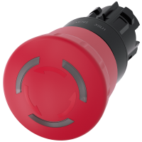 Przycisk grzybkowy awaryjny, STOP, podświetlany, 22mm, okrągły plastikowy, czerwony, SIRIUS ACT | 3SU1001-1HB20-0AA0 Siemens