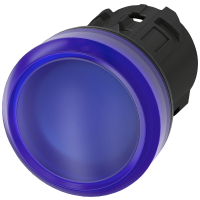 Lampka sygnalizacyjna 22mm, okrągła, plastikowy, niebieska, gładka, SIRIUS ACT | 3SU1001-6AA50-0AA0 Siemens